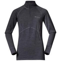 Bergans Of Norway Inner:Pure Youth Half Zip Solid Dark Grey