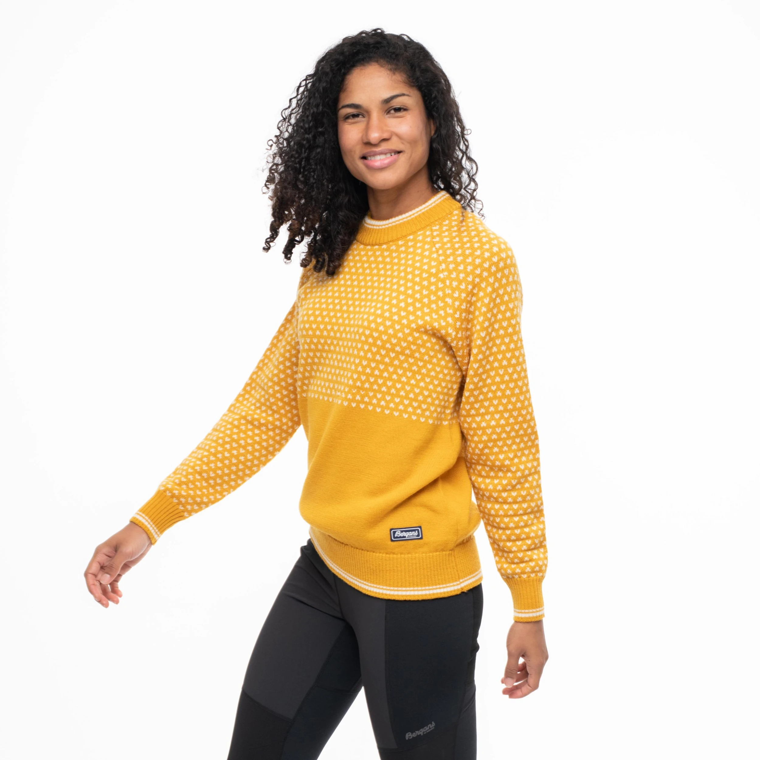 Bergans Of Norway Alvdal Wool W Jumper Golden Yellow / Vanilla White 10 Bergans Of Norway Alvdal Wool W Jumper Golden Yellow / Vanilla White - Bilde 8