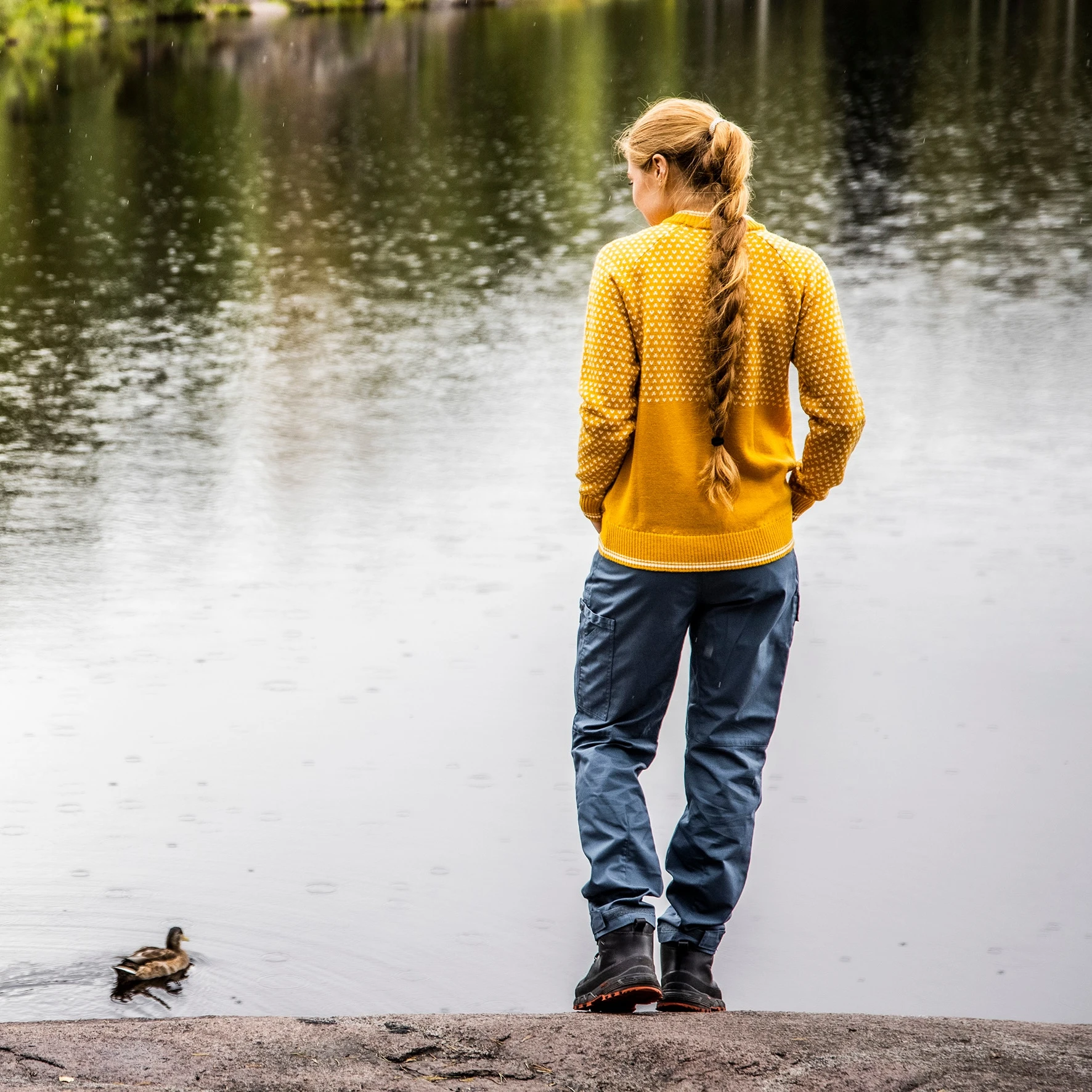 Bergans Of Norway Alvdal Wool W Jumper Golden Yellow / Vanilla White 11 Bergans Of Norway Alvdal Wool W Jumper Golden Yellow / Vanilla White - Bilde 9