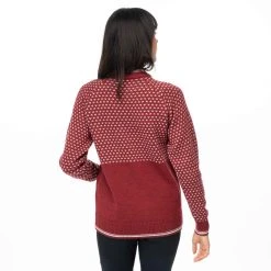 Bergans Of Norway Alvdal Wool W Jumper Chianti Red / Vanilla White -Bergans Of Norway shop 9159 25291 6