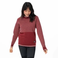 Bergans Of Norway Alvdal Wool W Jumper Chianti Red / Vanilla White -Bergans Of Norway shop 9159 25291 8